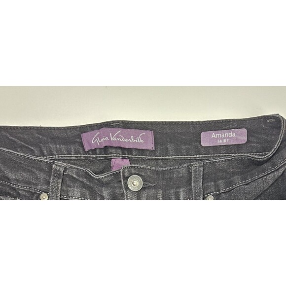 Women’s Gloria Vanderbilt Amanda Drk Wash Jean Skirt W/Sequin - Size 8 C141 - Picture 2 of 7